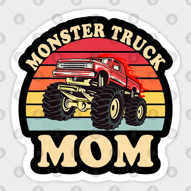 Monster Truck Mom Vintage Monster Truck Sticker by maily.art